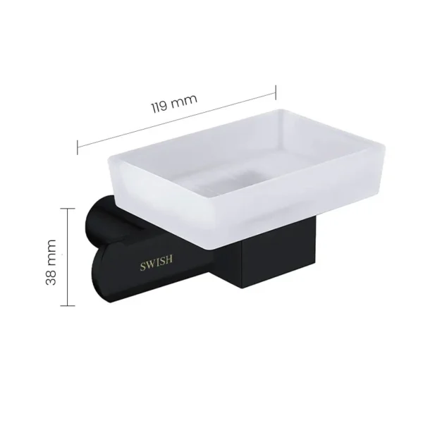 08317MB SWISH Black Planate Soap Case - Image 2