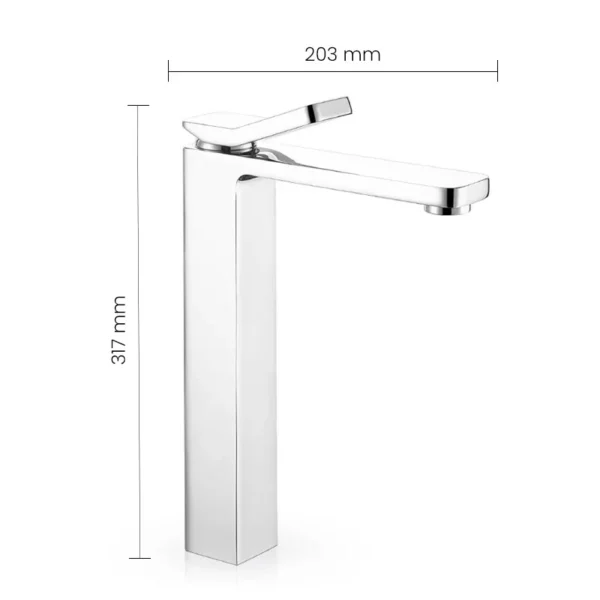 372213 SWISH Long Basin Mixer - Image 2