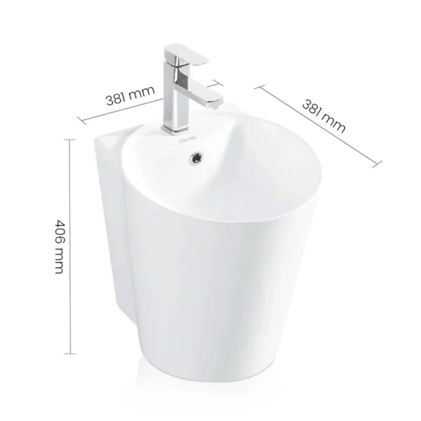 6800 SWISH Wall Hung Basin - Image 2